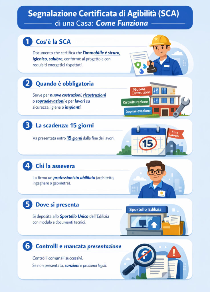 Infografica che illustra cos'è lo SCA o SCAGI e come funziona