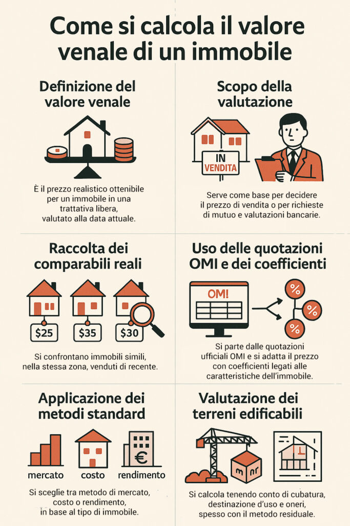 Infografica che illustra il valore venale di un immobile