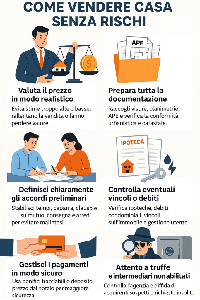 Infografica che spiega come vendere casa senza rischi
