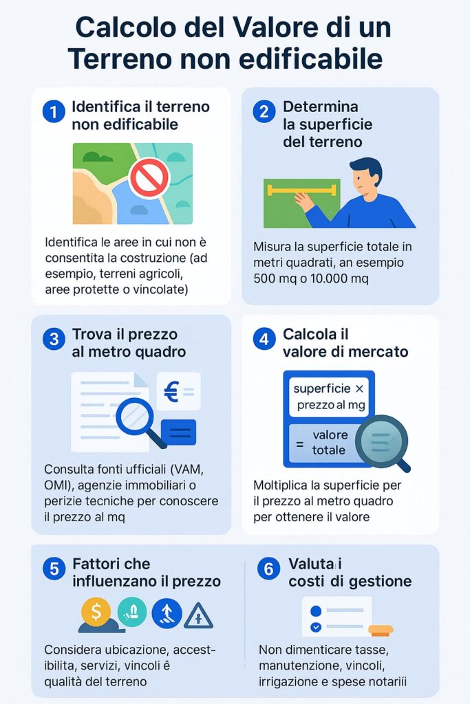 Come si esegue la valutazione di un terreno non edificabile