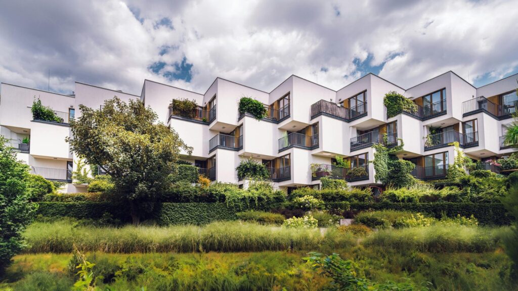 Complesso di case in un condominio