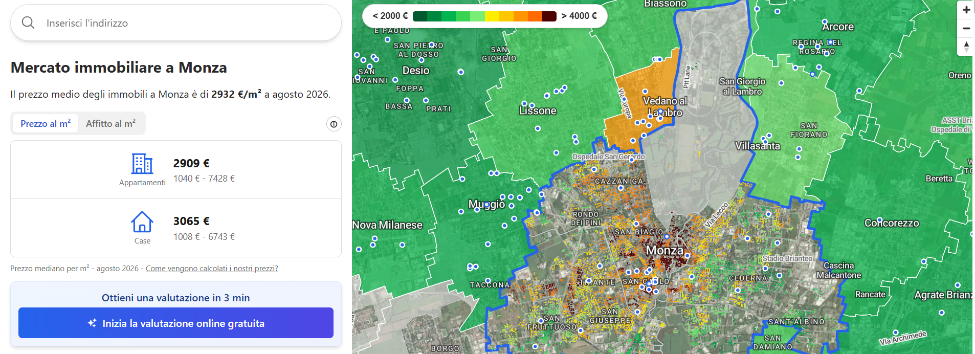 Lo strumento di mappatura dei prezzi di ReadAdvisor